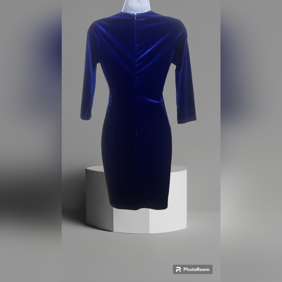 LULUS Royal Blue Velvet Bodycon Dress Small - Picture 9 of 12